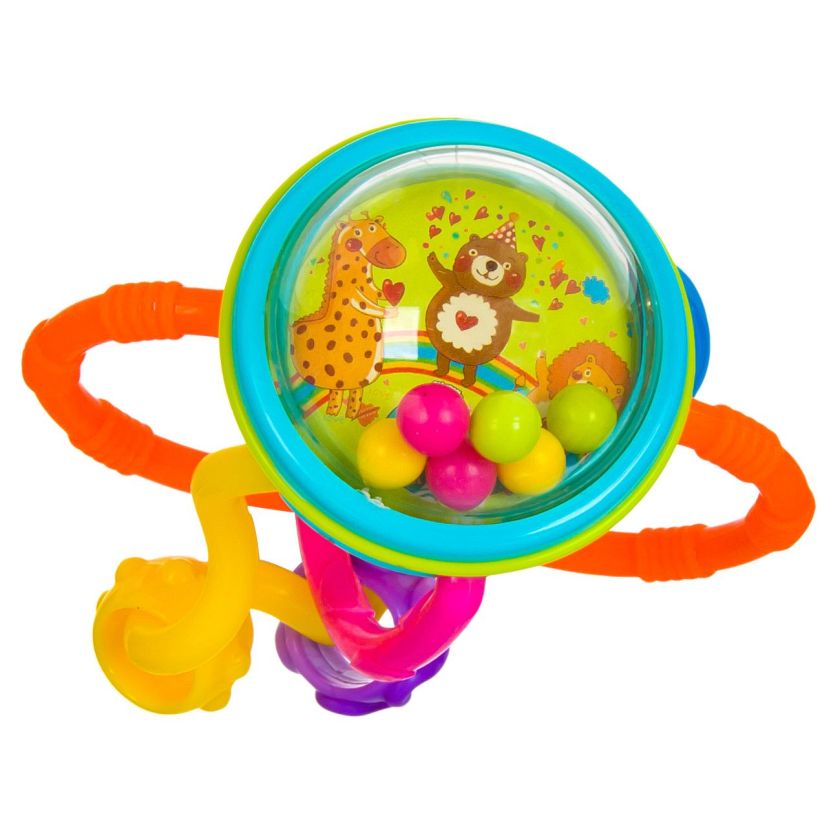 Дрънкалка с топчета - многоцветна