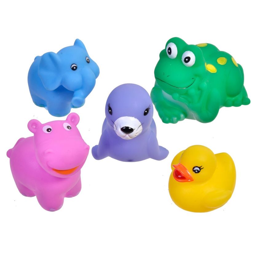 Гумени играчки за баня - животни - 10 бр.