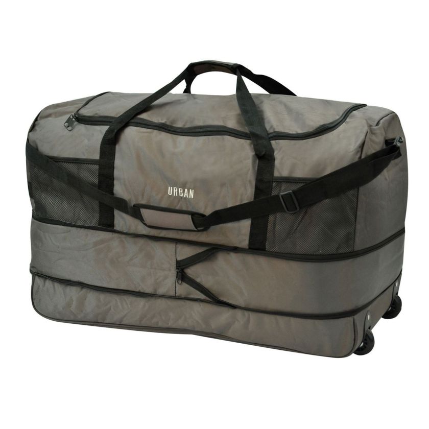 Сак за пътуване - сив - с колелца - 81 x 35 x 36 см.