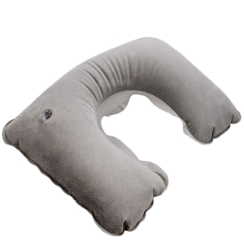 Възглавничка за път - надуваема - сива