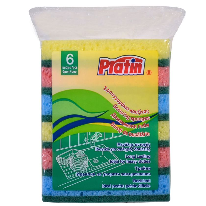 Домакински гъби за почистване - 6 бр.
