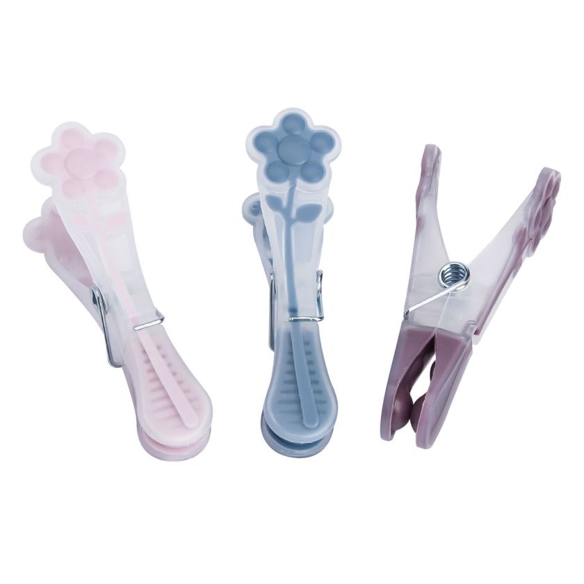 Щипки за пране - цветя - 12 см. - 12 бр.