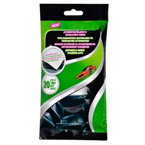 Мокри кърпички за автомобилни тапицерии - 20 бр.