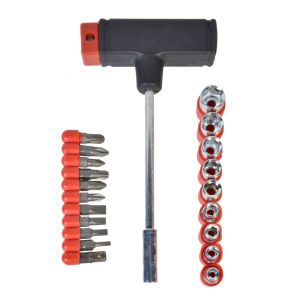 Отвертка с накрайници и вложки - 21 части