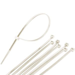 Кабелни превръзки (свински опашки) - бели - 30 см. - 60 бр.