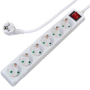 Разклонител - 6 гнезда - с ключ