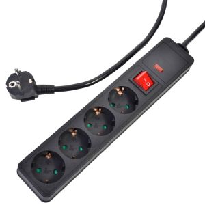 Разклонител - 4 гнезда - защита от пренапрежение - 3680 W