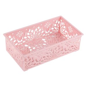 Кошница за съхранение - розова - 20 x 11.5 x 6 см.