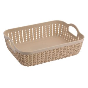 Кошница за съхранение - кафява - 26 х 20 х 9 см.