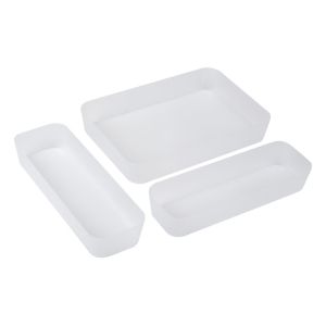 Кутия-органайзер за чекмедже - прозрачна - 3 бр.