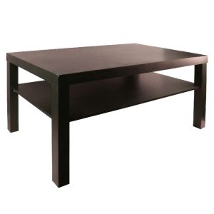 Холна масичка - дървена - с рафт - 45 см.