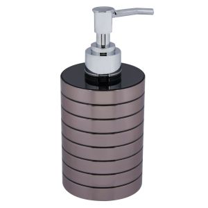 Диспенсър за течен сапун - пластмасов - черно и сиво - 320 мл.
