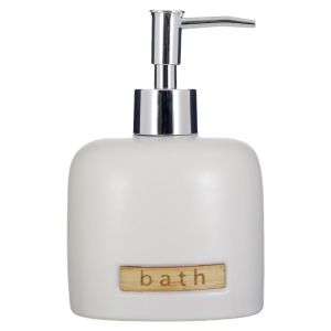 Дозатор за течен сапун - керамичен - бял - 250 мл.