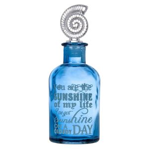 Декоративна бутилка - стъклена - рапан - 18 см.