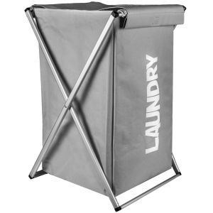 Кош за пране - сгъваем - сив - 57 см.