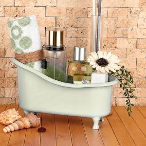 Поставка за баня - вана - бяла - 24 x 11 x 14 см.