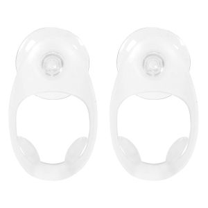 Поставка за самобръсначка - пластмасова - бяла - 2 бр.