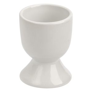 Поставка за яйце - керамична - бяла - 6.5 см.
