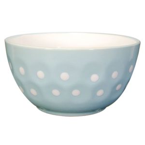 Купа - керамична - светло синя - точки - 680 мл.