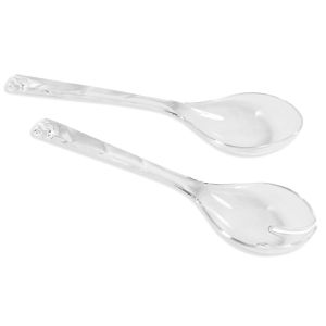 Вилица и лъжица - пластмасови - прозрачни - 28 см.