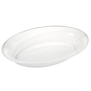 Чиния - овална - пластмасова - прозрачна - 40 х 28 х 6 см.