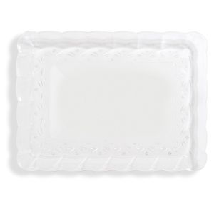 Чиния - правоъгълна - пластмасова - прозрачна - 33 х 23 см.