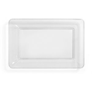 Чиния - правоъгълна - пластмасова - прозрачна - 37 х 24 см.