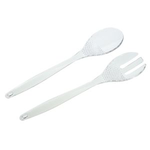 Вилица и лъжица - пластмасови - прозрачни - 28.5 см.