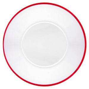 Чиния за плодове - пластмасова - черевено-бяла - 20 см.