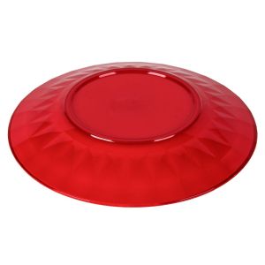 Чиния за плодове - пластмасова - черевено-бяла - 20 см.