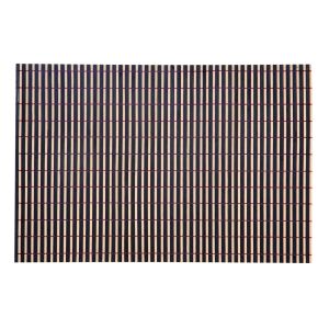 Подложка за хранене - бамбукова - черно райе - 30 х 45 см.
