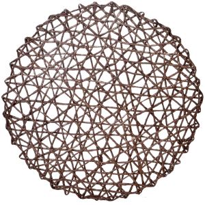 Подложка за хранене - кръгла - кафява - 38 см.