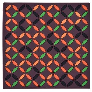 Подложка за чаши - многоцветна - пластмасова - 10 х 10 см.