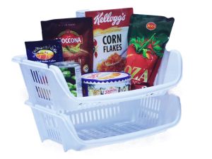 Кухненска поставка - Пластмасова - Бяла - 39 х 30.5 х 13 см.