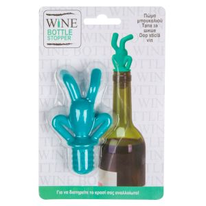 Тапа за бутилка - човече - резедава - 9 см.