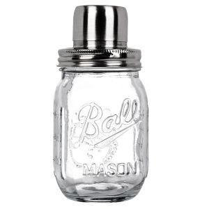 Шейкър за коктейли - стъклен - метален капак - 400 мл.