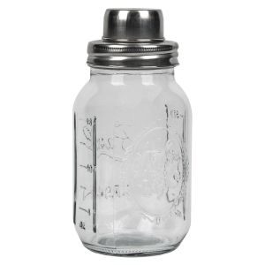 Шейкър за коктейли - стъклен - метален капак - 740 мл.