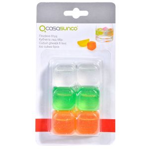 Форми за лед - цветни кубчета - 6 бр.