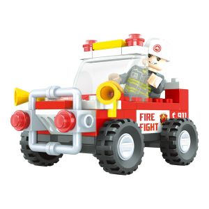 Конструктор - пожарникарски джип - 58 части