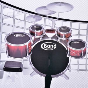 Детски барабани - черно и червено + столче