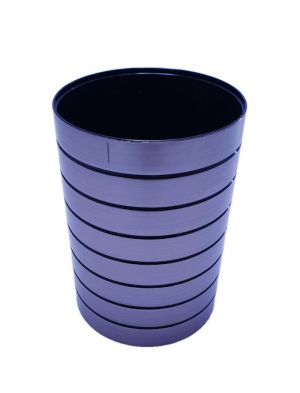 Поставка за четка и паста за зъби - черно и сиво - 10.5 см.