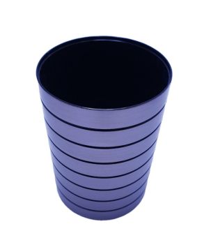 Поставка за четка и паста за зъби - черно и сиво - 10.5 см.