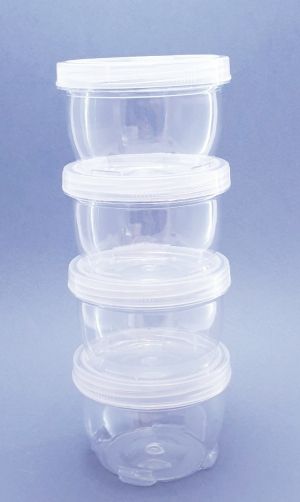 Кутия за съхранение - кръгла - 160 мл. - 4 бр.