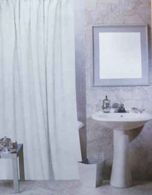 Завеса за баня - бяла - 180 х 180 см.