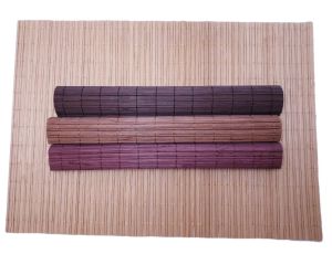 Подложки за хранене - бамбукови - кафяви - 30 х 43 см. - 4 бр.