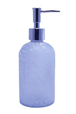 Диспенсър за течен сапун - стъклен - бял - 500 мл.