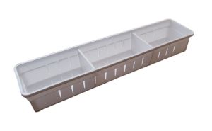 Кутия-органайзер за чекмедже - бяла - 3 отделения