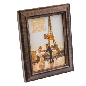 Рамка за снимка - пластмасова - бронзова - 13 x 18 см.