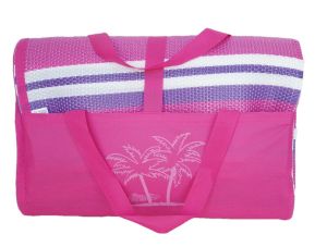 Плажна рогозка - чантичка - цикламена