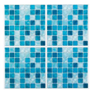 Стикери за плочки - сини - 12.5 х 12.5 см. - 4 бр.